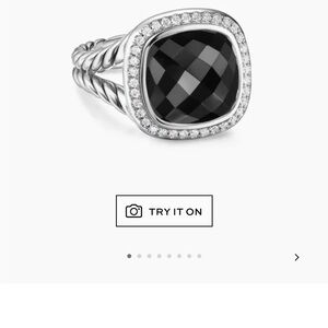 David Yurman Black and Silver Ring